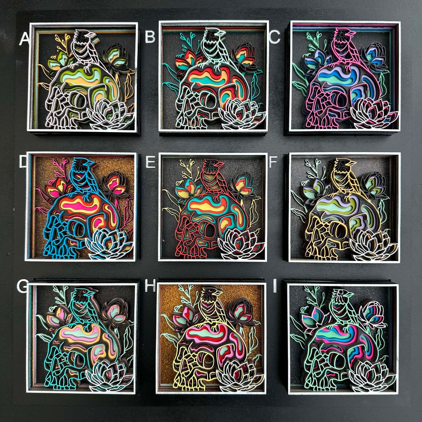 Bird on Skull magnets