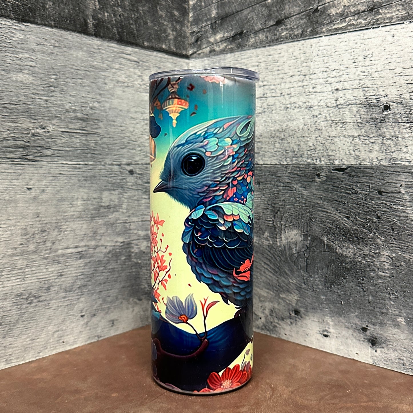 Colourful Bird in the tree 20oz tumbler