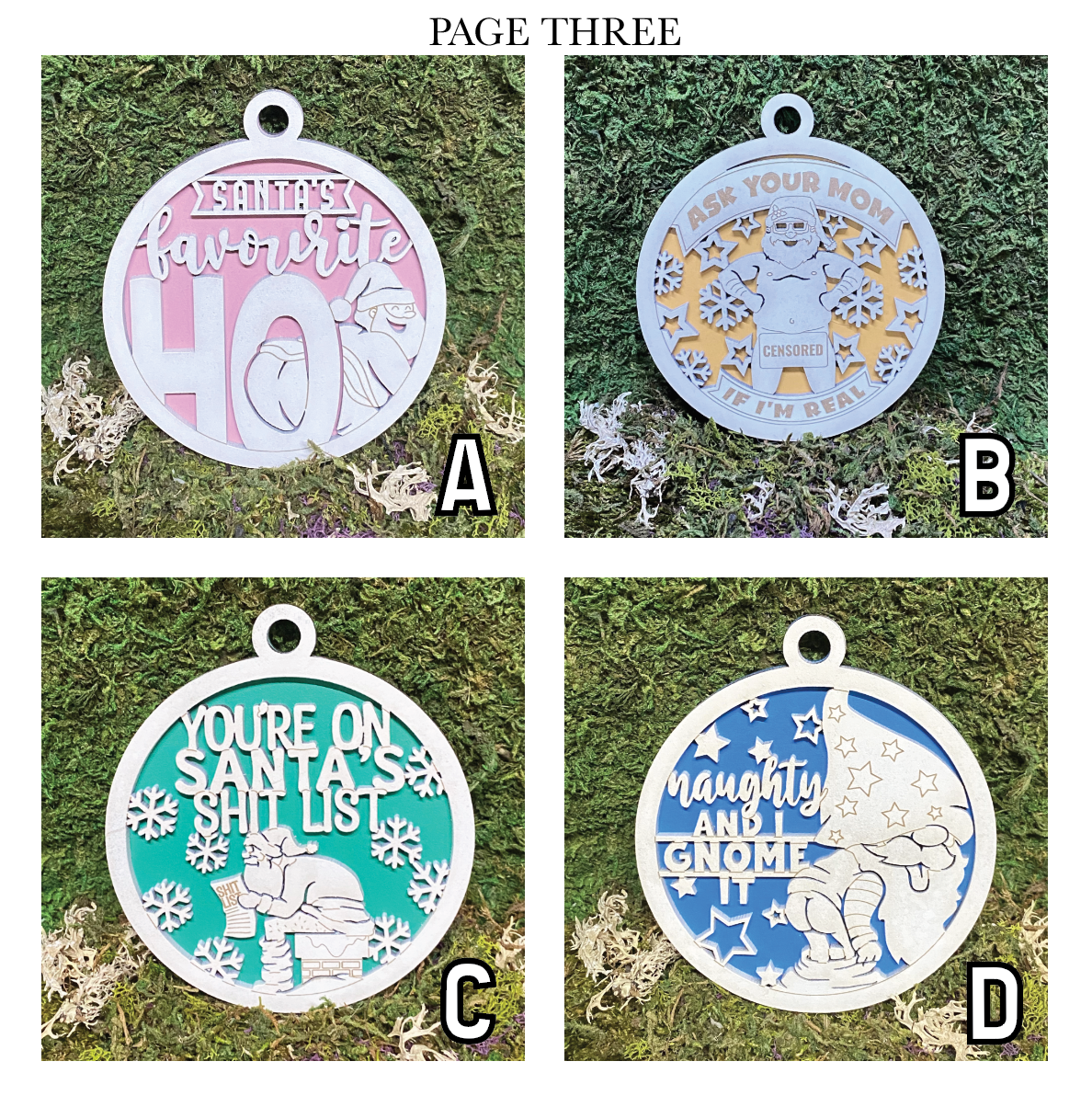 Naughty christmas ornaments page three