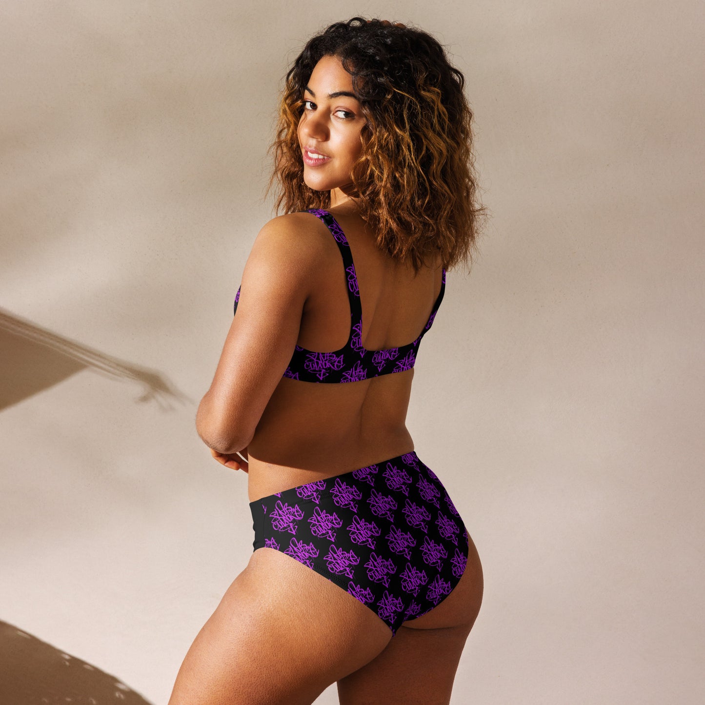 Ladies SlabCulture Recycled high-waisted bikini
