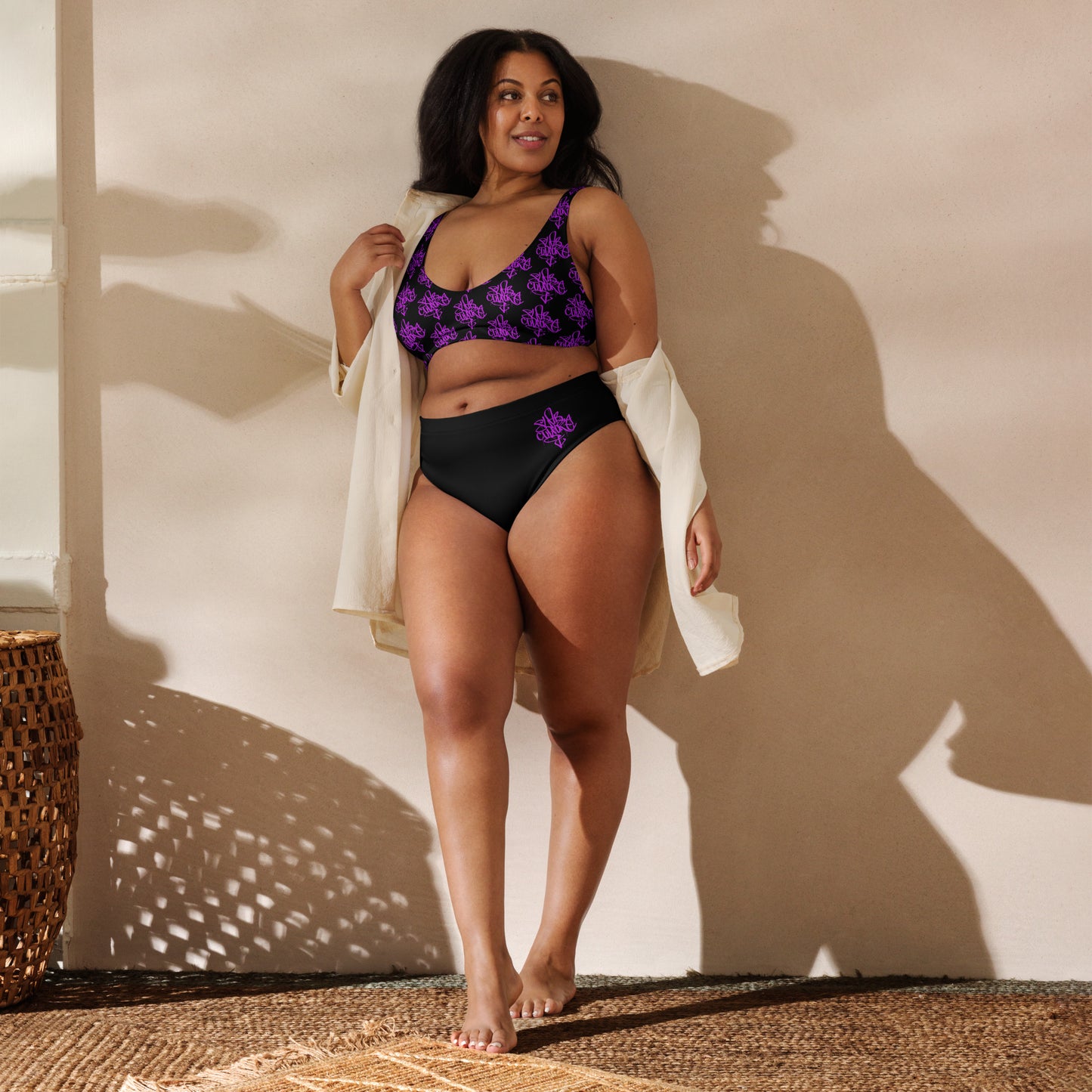 Ladies SlabCulture Recycled high-waisted bikini