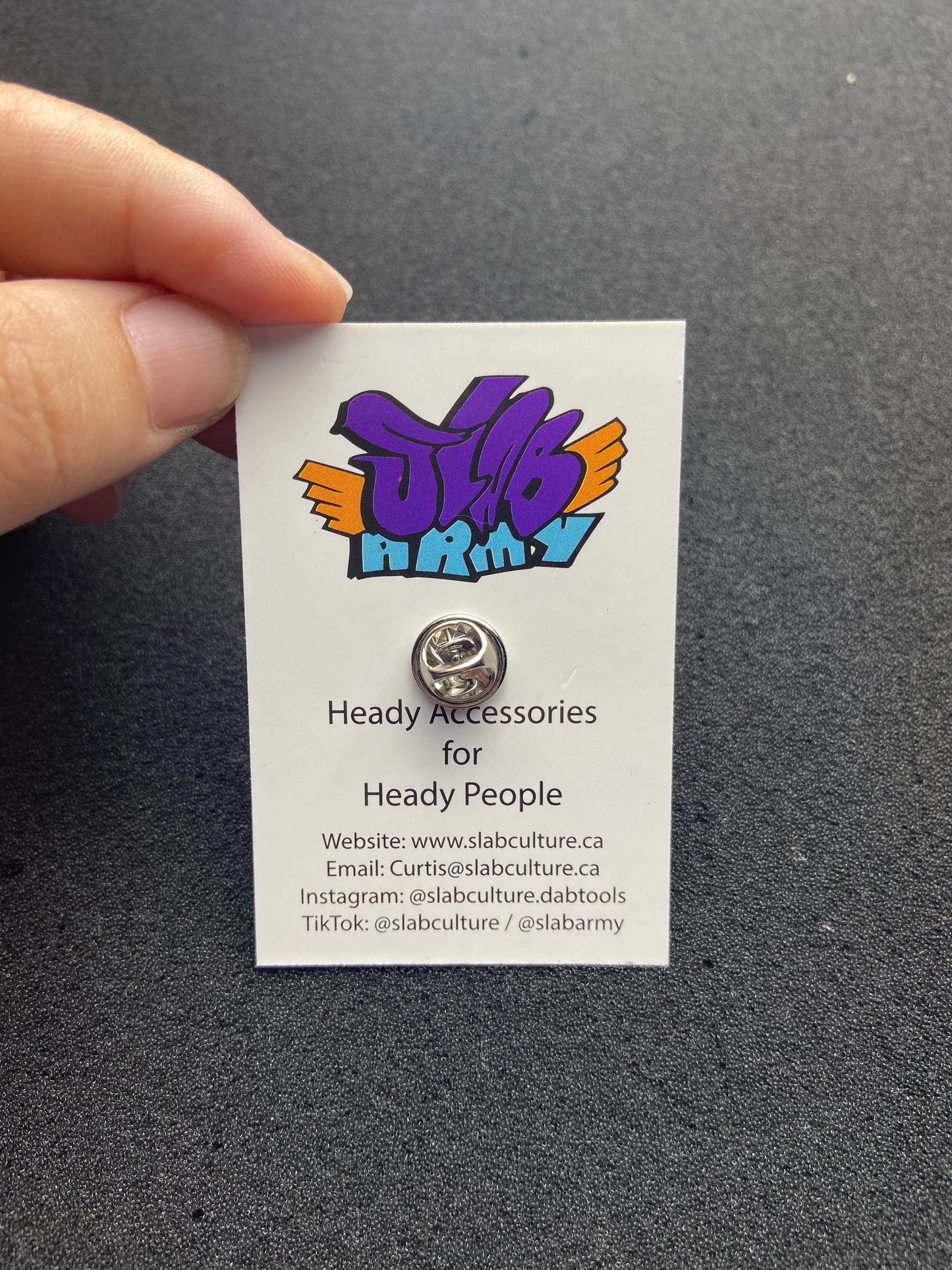 Uzi slab army lapel pin