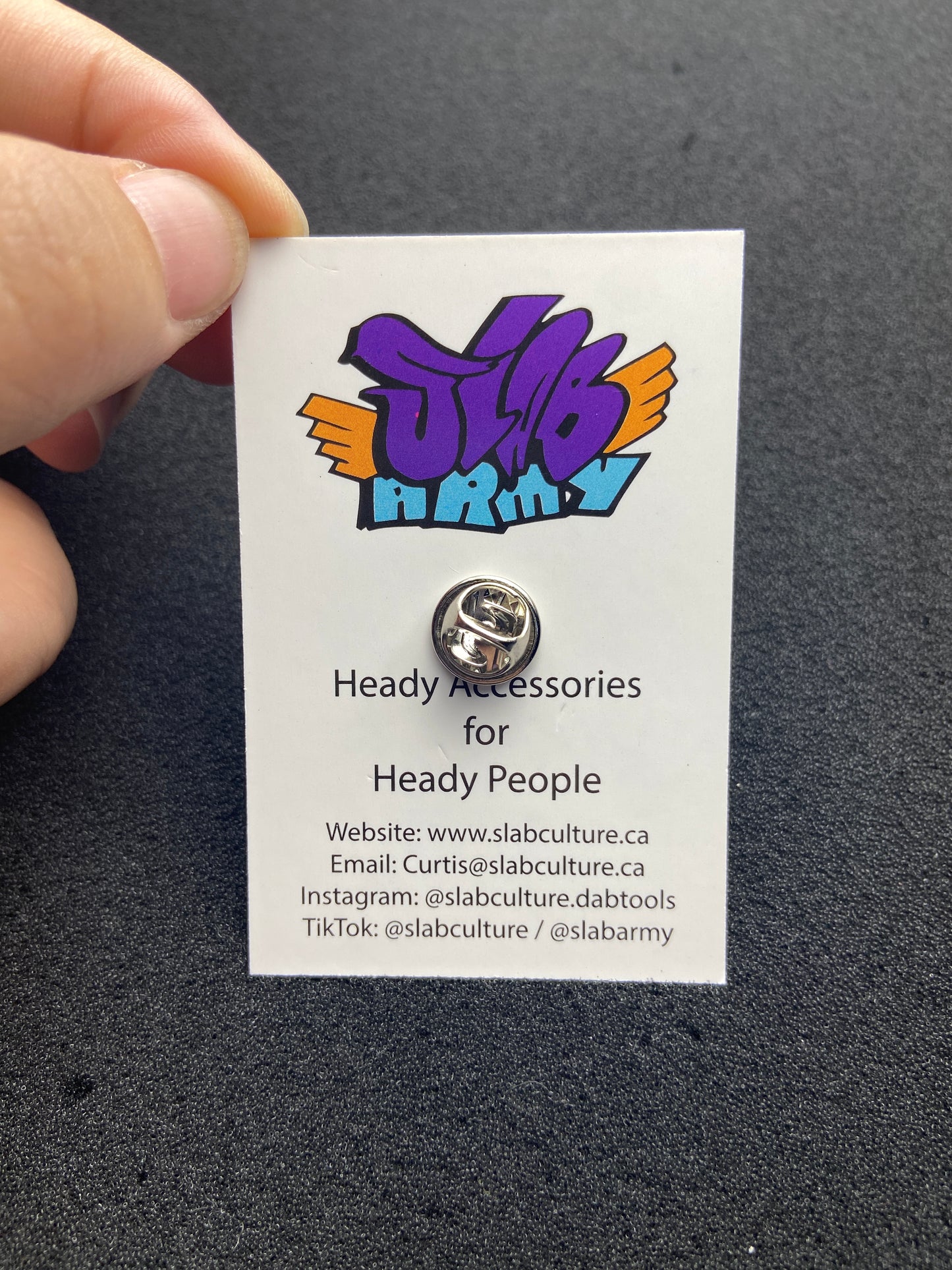 SlabArmy wings lapel pin