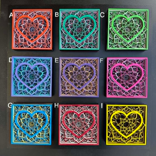 geometric heart magnets