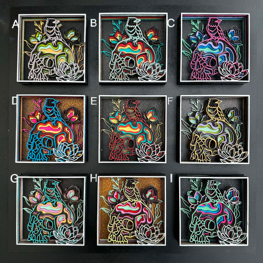 Bird on Skull magnets