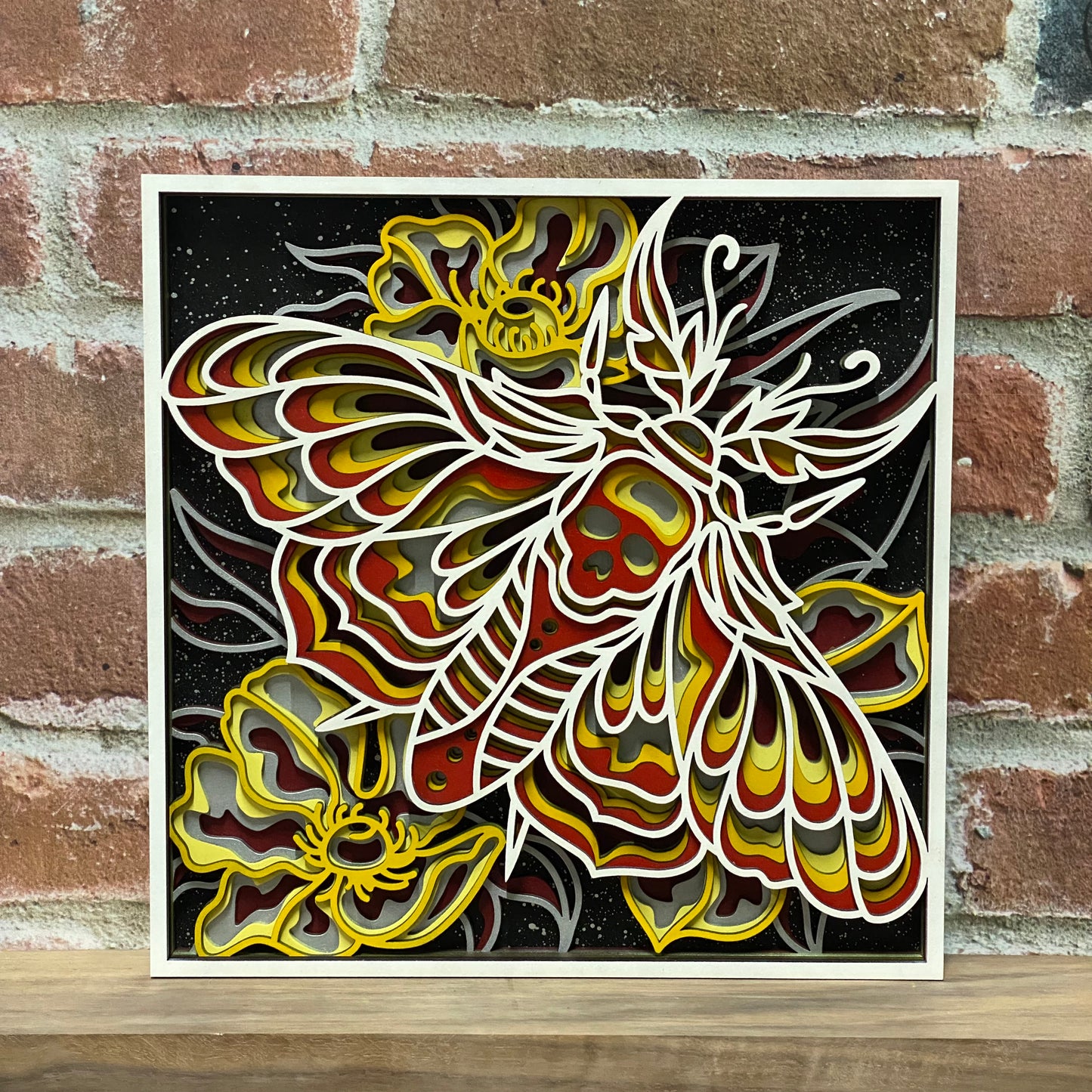 Layered Dead Moth
