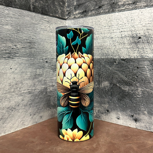 Honey bee on flower 20oz tumbler