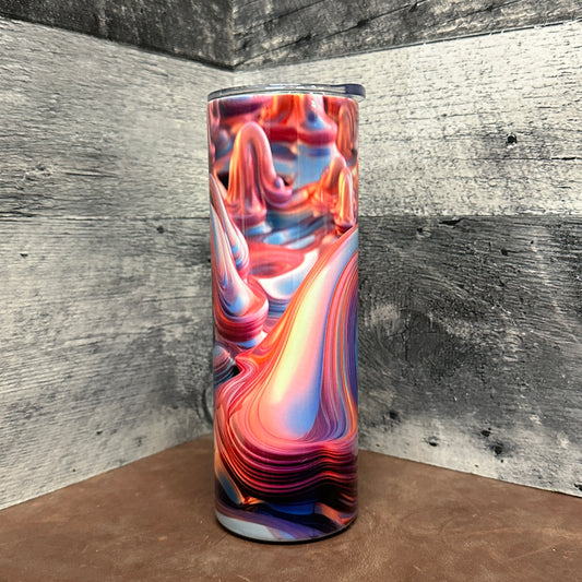 Metallic metal blobs 20oz tumbler