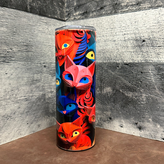 Cat collage 20oz tumbler
