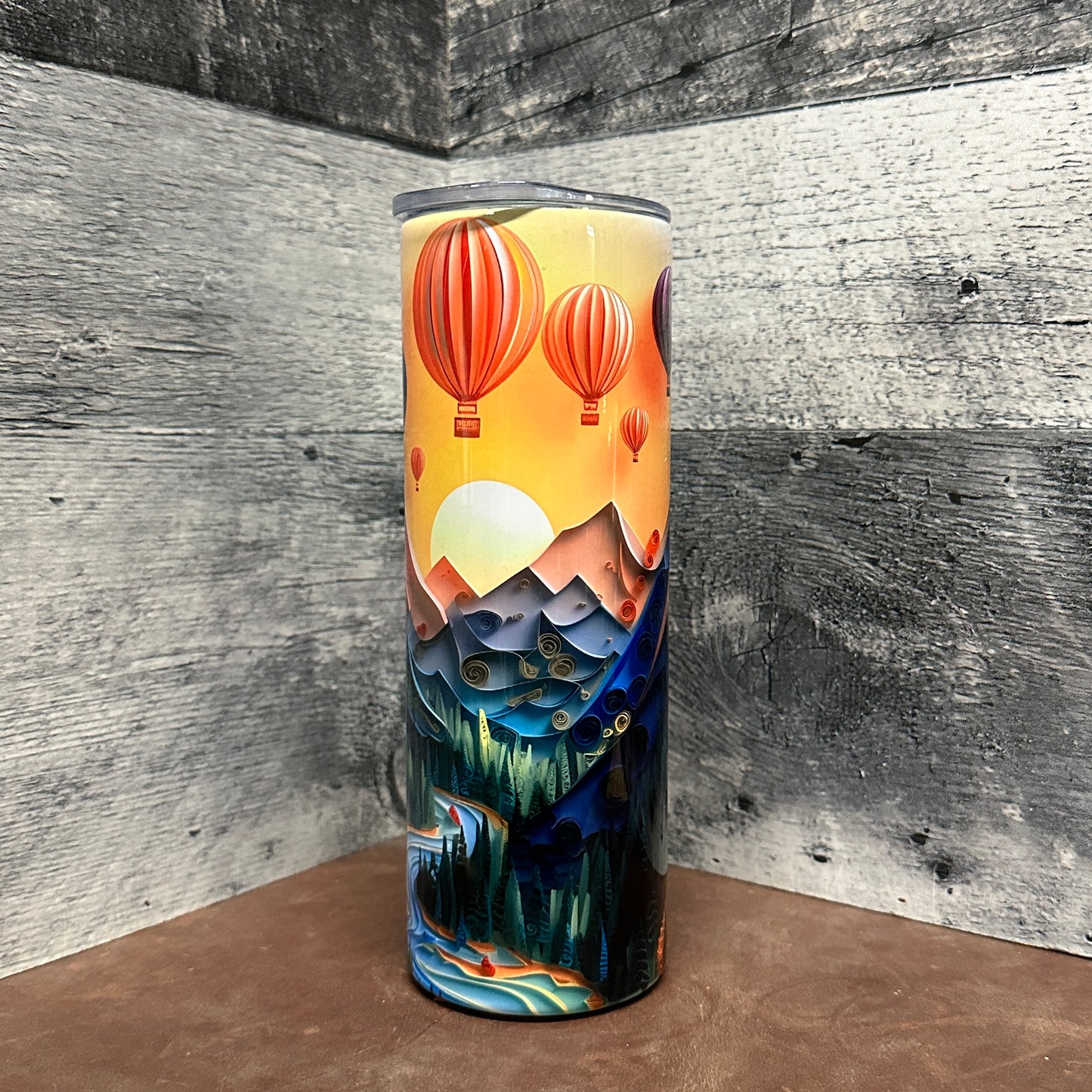 sunset airballoons 20oz tumbler