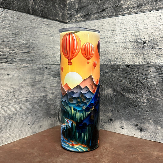 sunset airballoons 20oz tumbler