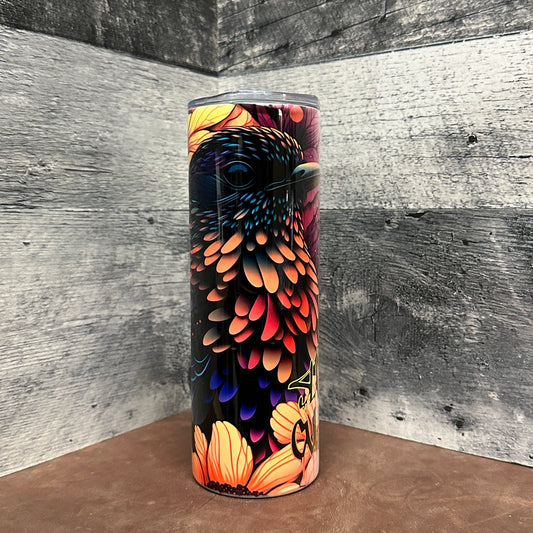 Bird in flowers 20oz tumbler