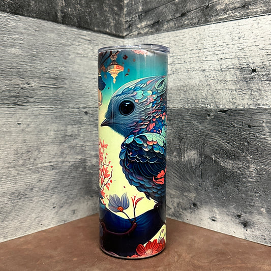 Colourful Bird in the tree 20oz tumbler
