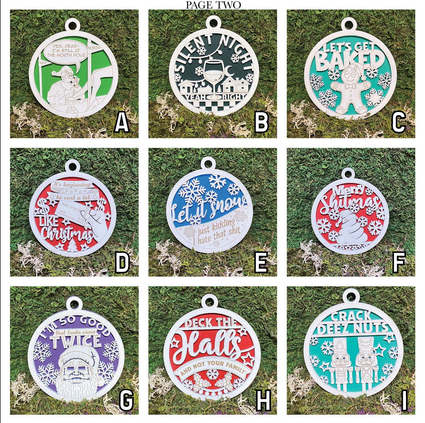Naughty christmas ornaments page two