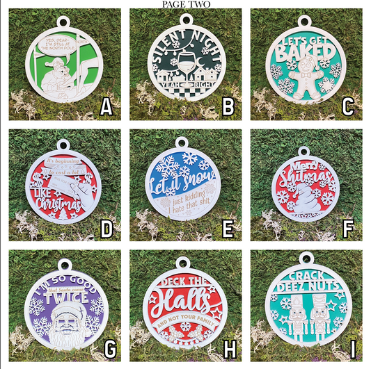 Naughty christmas ornaments page two