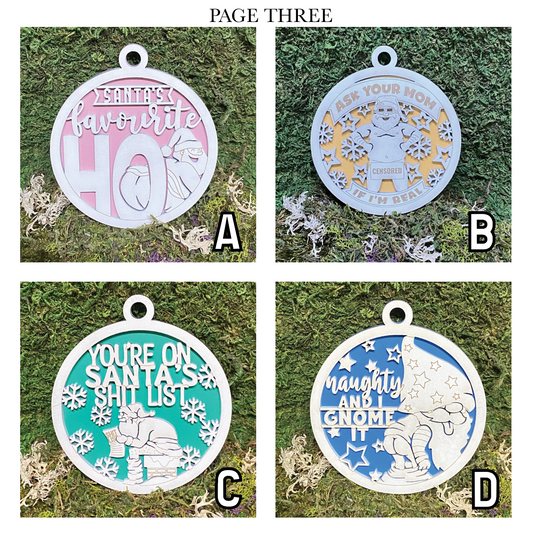 Naughty christmas ornaments page three